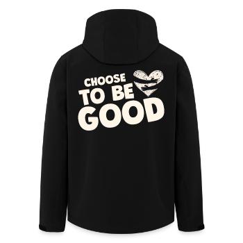 Choose to be good motivation - Veste softshell homme en polyester recyclé Stanley/Stella - noir - Dos - AI Model Male 185 light (185cm)