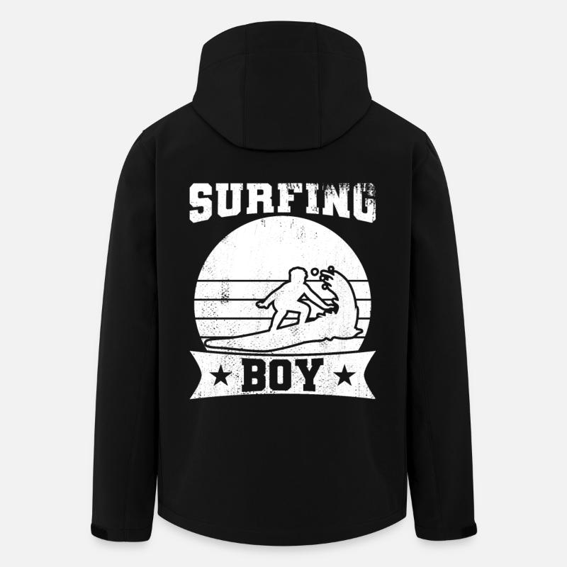 Garçon de surf - Veste softshell homme en polyester recyclé Stanley/Stella - noir