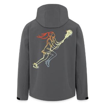 Filles Lacrosse Style Rétro - Veste softshell homme en polyester recyclé Stanley/Stella - noir - Dos - AI Model Male 185 light (185cm)
