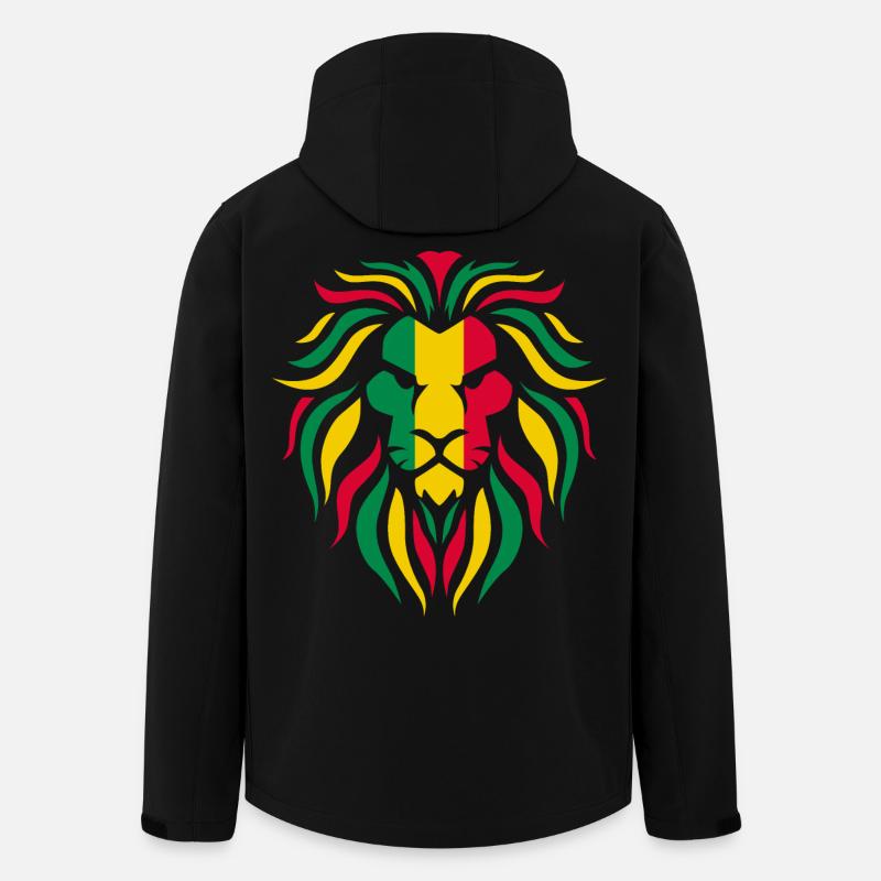 Reggae Löwe - Recycelte Männer Softshell-Jacke von Stanley/Stella - Schwarz