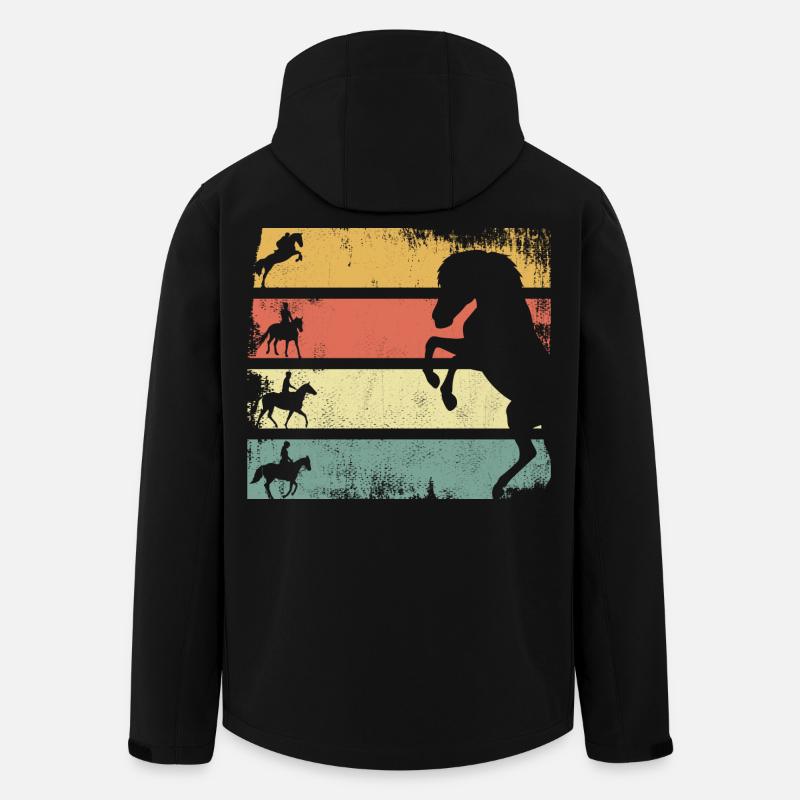 Reitsport - Recycelte Männer Softshell-Jacke von Stanley/Stella - Schwarz