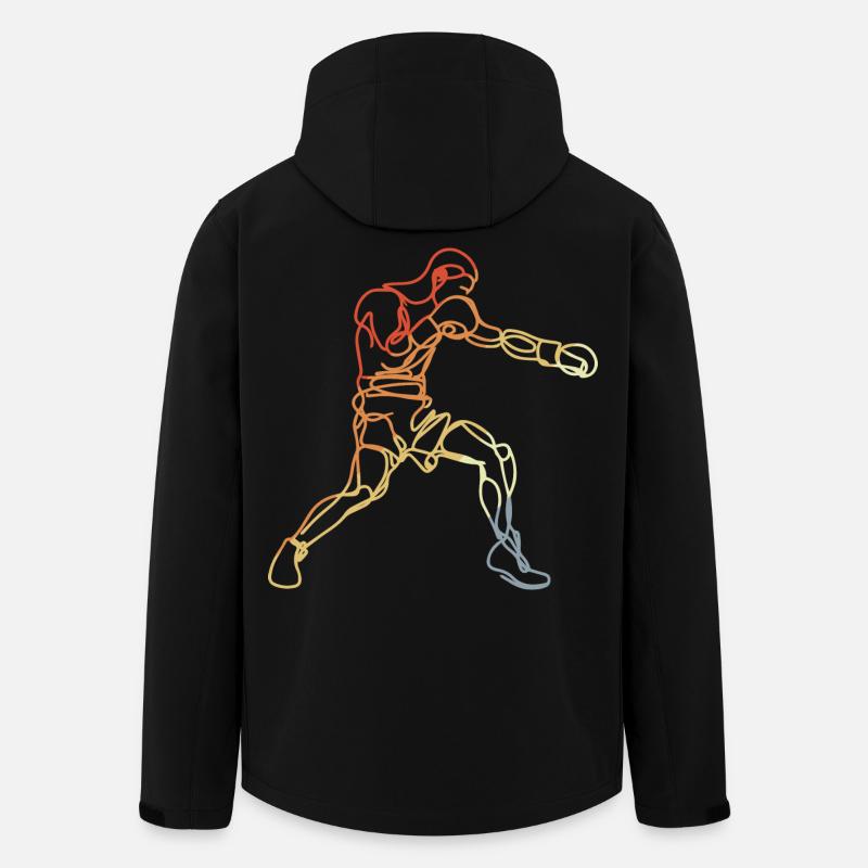 Boxen im Retro Look - Recycelte Männer Softshell-Jacke von Stanley/Stella - Schwarz