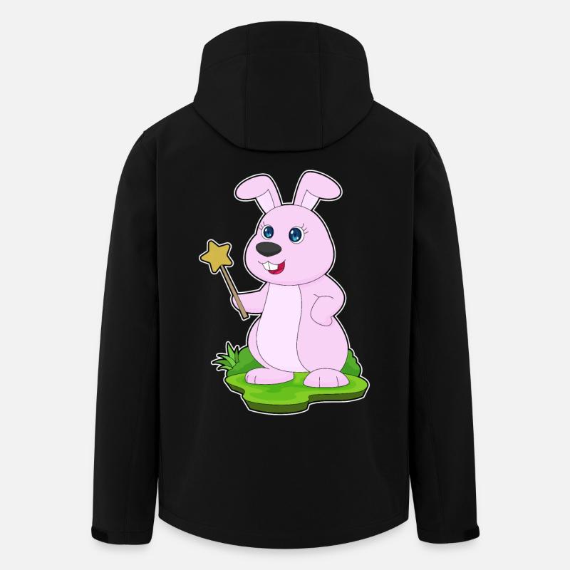 Hase Zauberer Zauberstab - Recycelte Männer Softshell-Jacke von Stanley/Stella - Schwarz