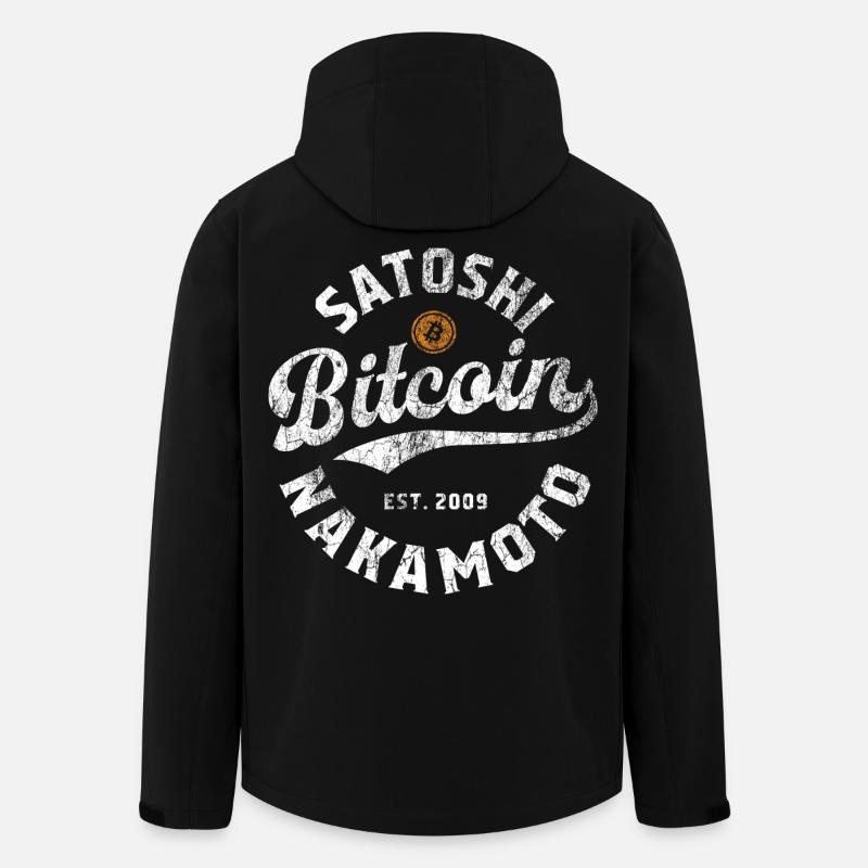 Bitcoin - Nous aimons les crypto-monnaies - Veste softshell homme en polyester recyclé Stanley/Stella - noir
