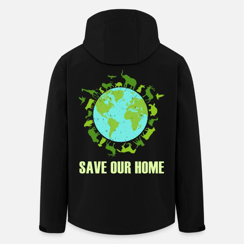 Save Our Home - Recycelte Männer Softshell-Jacke von Stanley/Stella - Schwarz