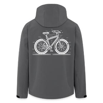 Illustration de bicyclette - Veste softshell homme en polyester recyclé Stanley/Stella - noir - Dos - AI Model Male 185 light (185cm)