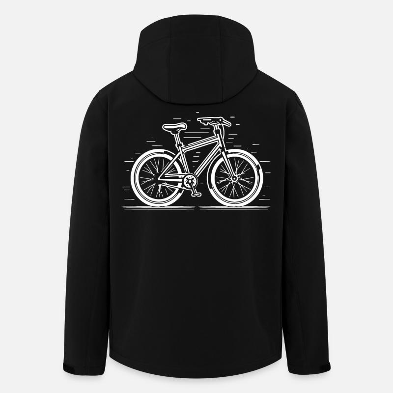 Illustration de bicyclette - Veste softshell homme en polyester recyclé Stanley/Stella - noir