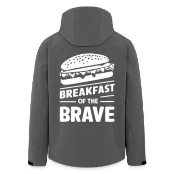 Frühstück Sandwich Breakfast of the brave Männer - Recycelte Männer Softshell-Jacke von Stanley/Stella - Anthrazit - Hinten - AI Model Male 185 light (185cm)
