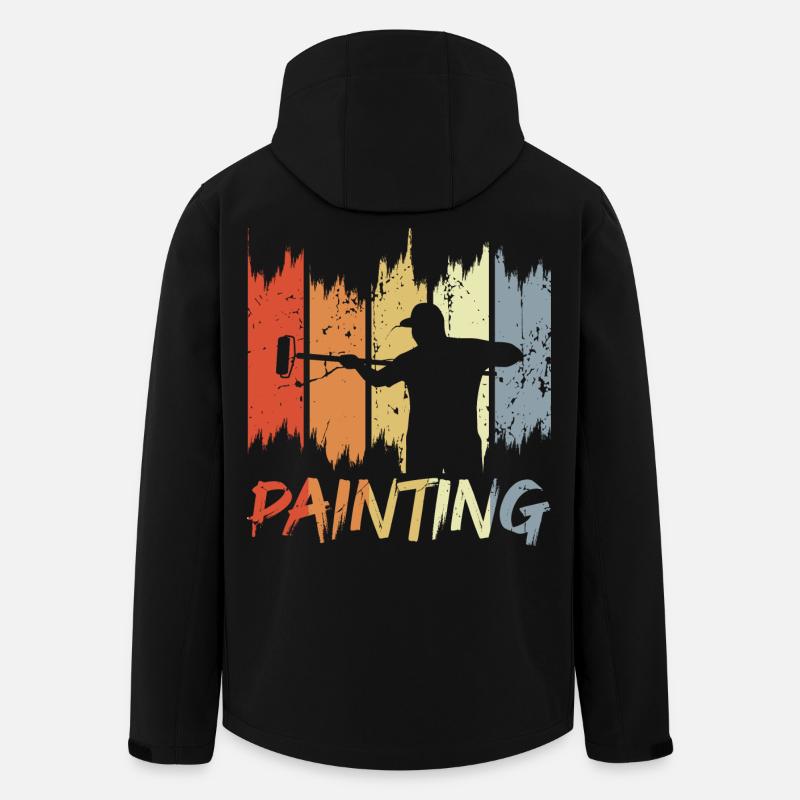 Peintre rétro - Veste softshell homme en polyester recyclé Stanley/Stella - noir