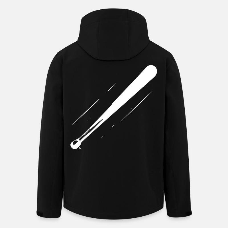 Baseball Bat Drawing - Men’s Recycled Softshell Jacket by Stanley/Stella - black