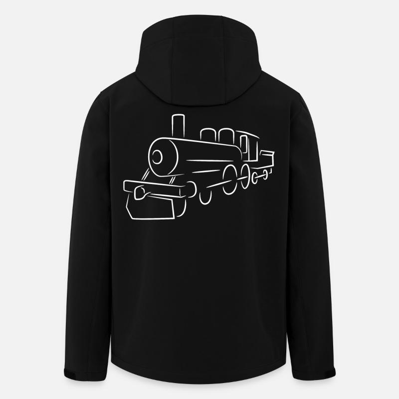 Dampflokomotive - Recycelte Männer Softshell-Jacke von Stanley/Stella - Schwarz