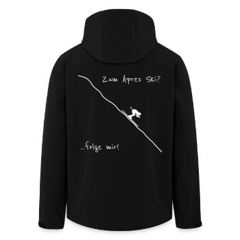 apres ski folge mir schifahren winter schiurlaub - Recycelte Männer Softshell-Jacke von Stanley/Stella - Schwarz - Hinten - AI Model Male 185 light (185cm)