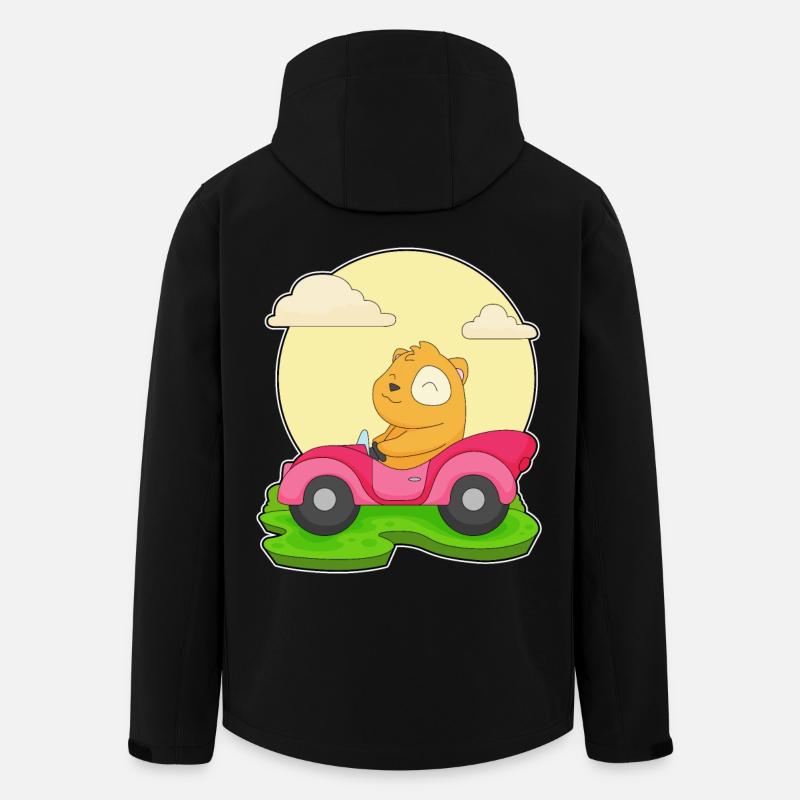 Voiture de hamster - Veste softshell homme en polyester recyclé Stanley/Stella - noir