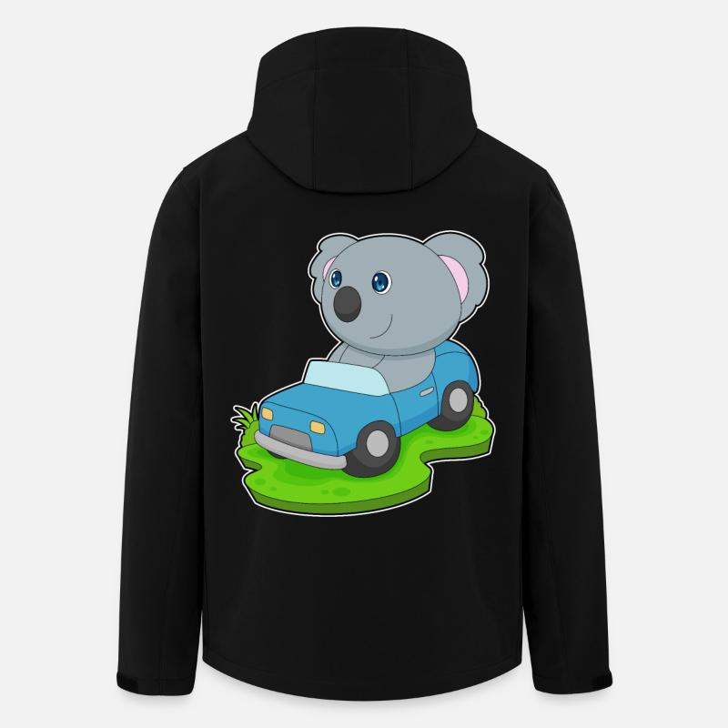 Voiture Koala - Veste softshell homme en polyester recyclé Stanley/Stella - noir
