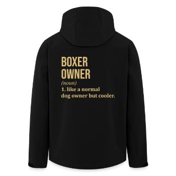 Boxer - Recycelte Männer Softshell-Jacke von Stanley/Stella - Schwarz - Hinten - AI Model Male 185 light (185cm)