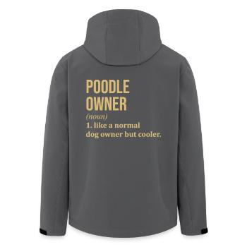 Pudel - Recycelte Männer Softshell-Jacke von Stanley/Stella - Schwarz - Hinten - AI Model Male 185 light (185cm)