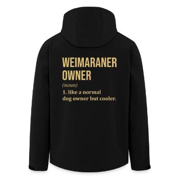 Weimaraner - Recycelte Männer Softshell-Jacke von Stanley/Stella - Schwarz - Hinten - AI Model Male 185 light (185cm)