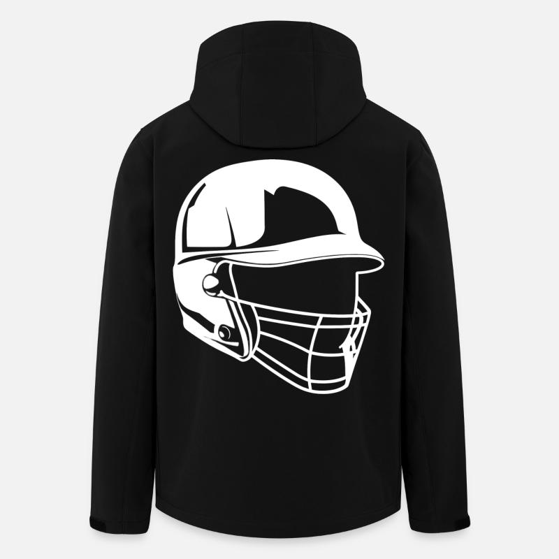 Baseball Helmet Drawing - Men’s Recycled Softshell Jacket by Stanley/Stella - black