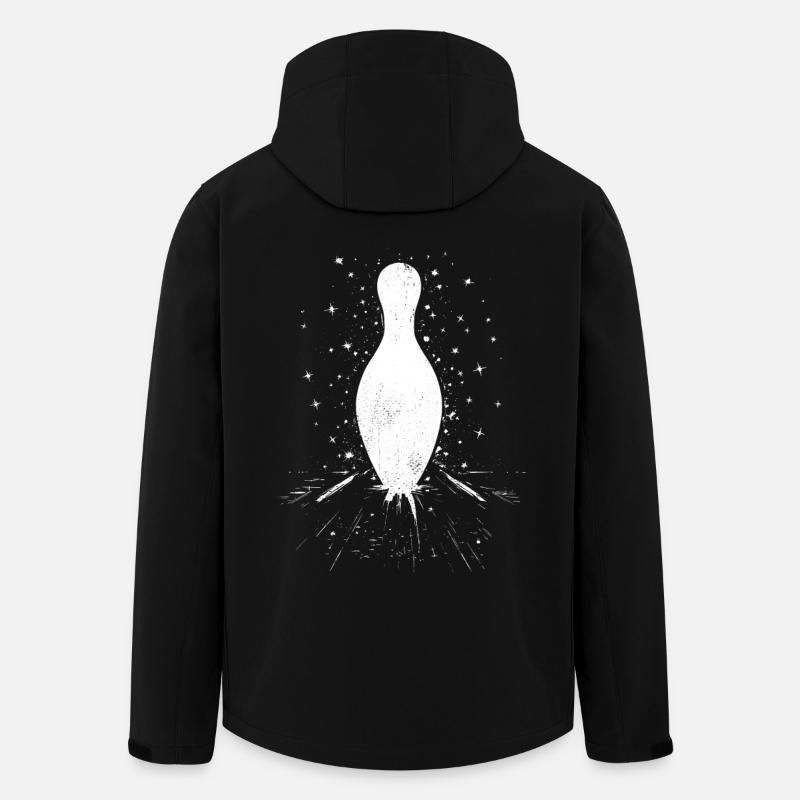 Bowling Pin Zeichnung - Recycelte Männer Softshell-Jacke von Stanley/Stella - Schwarz