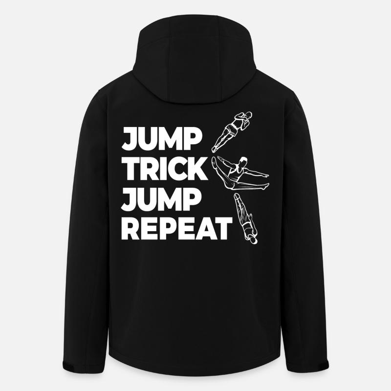 Jump Trick Jump Repeat - Men’s Recycled Softshell Jacket by Stanley/Stella - black