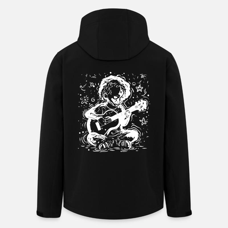 Ukulele Junge - Recycelte Männer Softshell-Jacke von Stanley/Stella - Schwarz