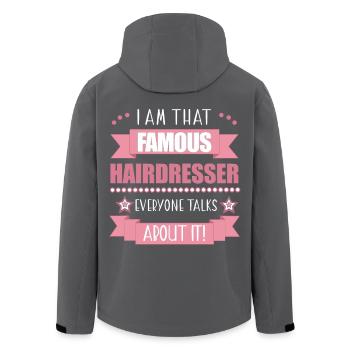 Friseurin Beruf Damen Geschenk - Recycelte Männer Softshell-Jacke von Stanley/Stella - Schwarz - Hinten - AI Model Male 185 light (185cm)