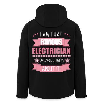 Électricien Profession Femme Cadeau - Veste softshell homme en polyester recyclé Stanley/Stella - noir - Dos - AI Model Male 185 light (185cm)