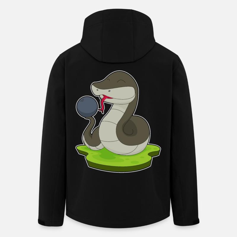 Snake Bowling Boule de bowling - Veste softshell homme en polyester recyclé Stanley/Stella - noir