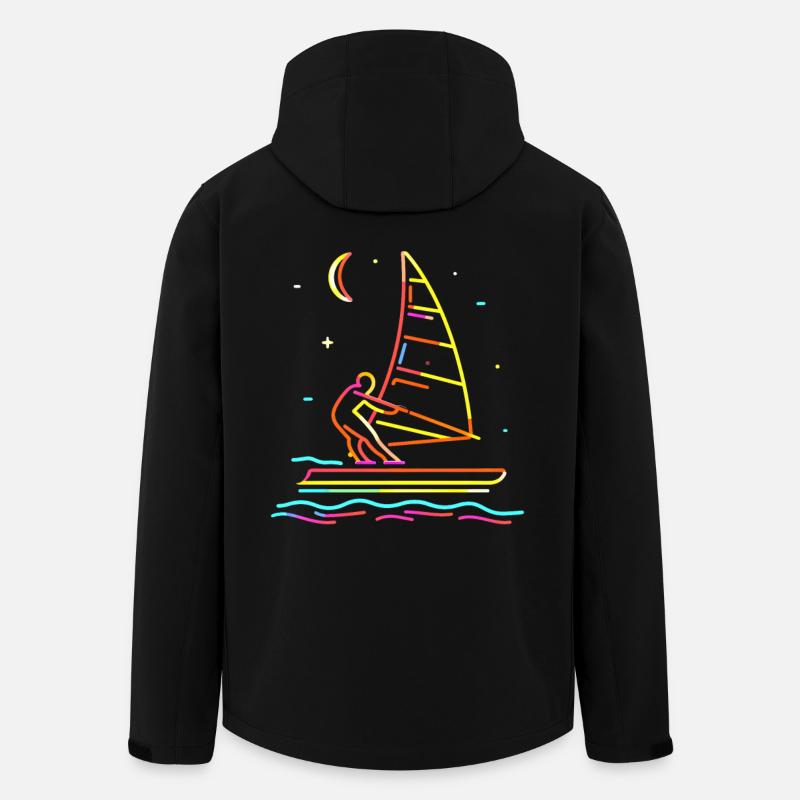 Windsurfen Steamwave - Recycelte Männer Softshell-Jacke von Stanley/Stella - Schwarz