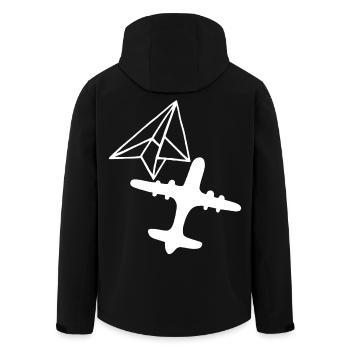Dream of Greatness (White) - Men’s Recycled Softshell Jacket by Stanley/Stella - black - Back - AI Model Male 185 light (185cm)