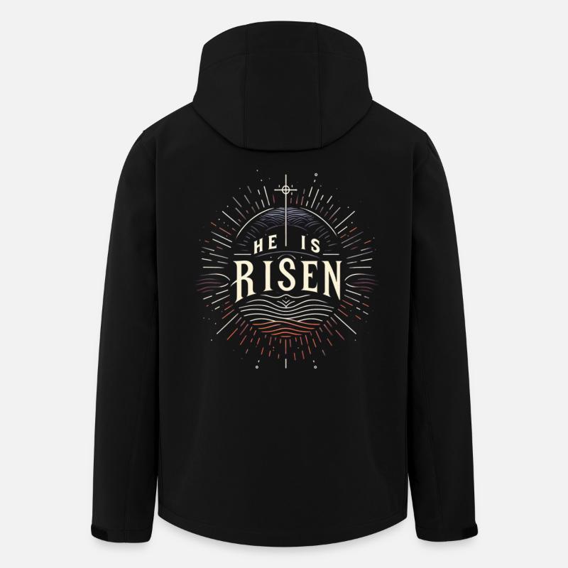 Il est ressuscité - Veste softshell homme en polyester recyclé Stanley/Stella - noir