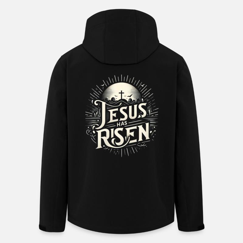 Jésus est ressuscité. - Veste softshell homme en polyester recyclé Stanley/Stella - noir