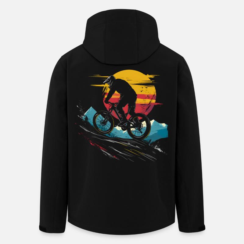 Mountainbiking Porträt - Recycelte Männer Softshell-Jacke von Stanley/Stella - Schwarz