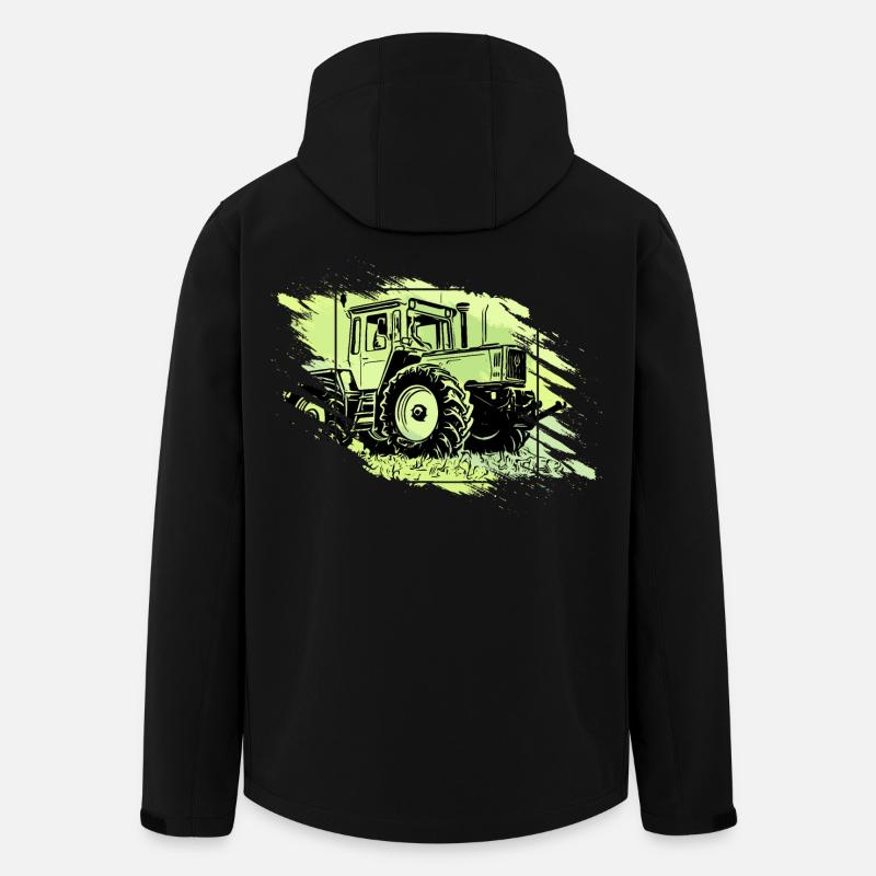 MB Tractor Grunge Retro - Men’s Recycled Softshell Jacket by Stanley/Stella - black