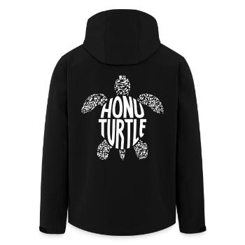 Honu Schildkröte Hawaii Meerestier - Recycelte Männer Softshell-Jacke von Stanley/Stella - Schwarz - Hinten - AI Model Male 185 light (185cm)