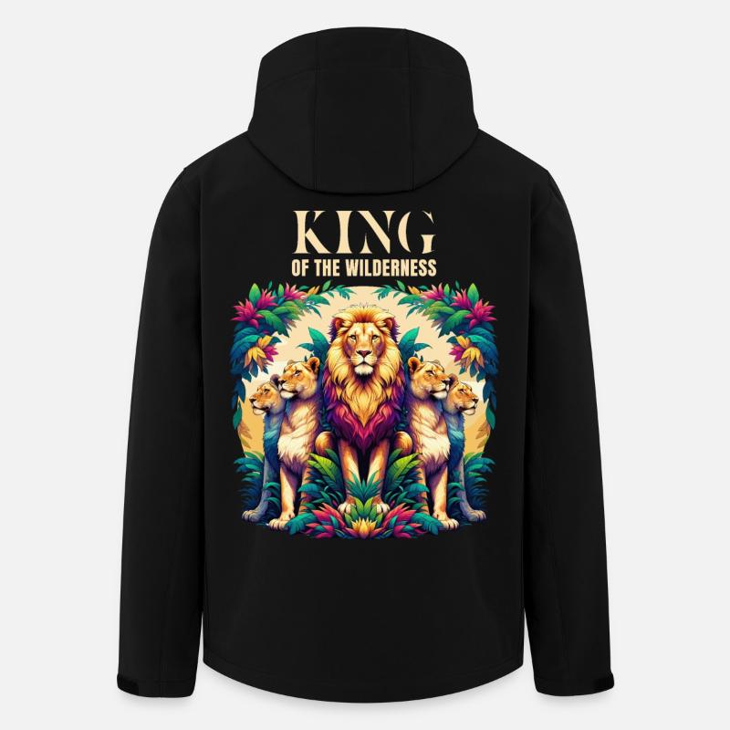 Löwe King of The Wilderness Savanne Steppe Afrika - Recycelte Männer Softshell-Jacke von Stanley/Stella - Schwarz