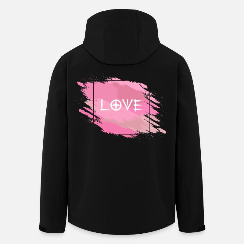 LOVE - Recycelte Männer Softshell-Jacke Discoverer von Stanley/Stella - Schwarz