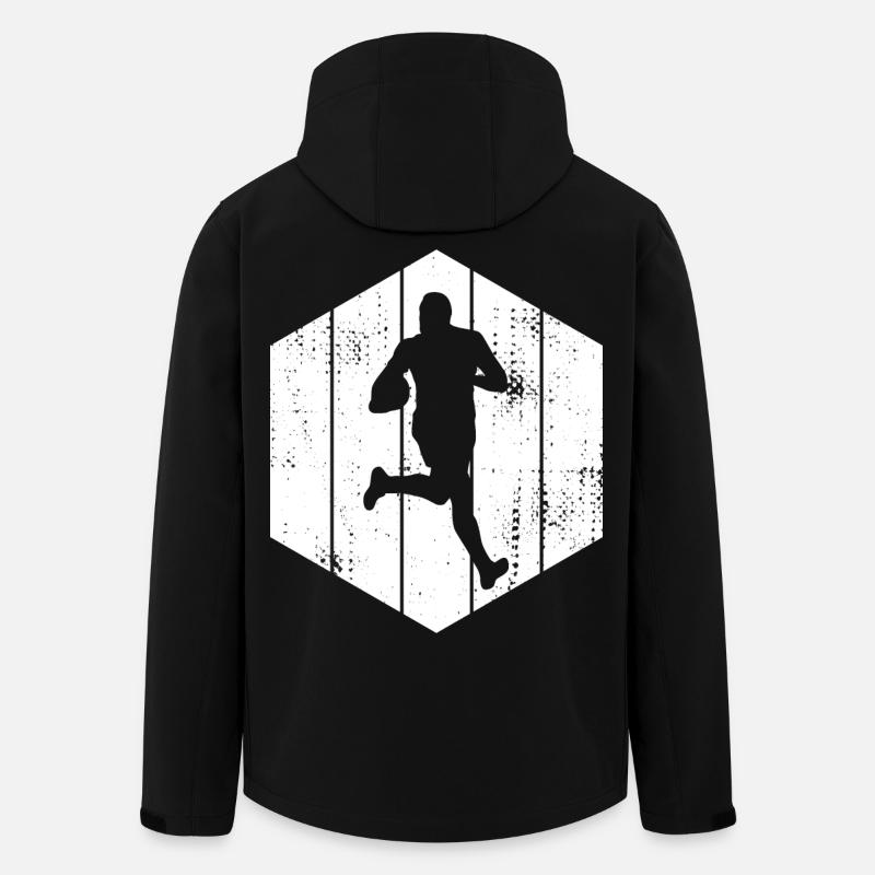 Rugby Drawing - Men’s Recycled Softshell Jacket by Stanley/Stella - black