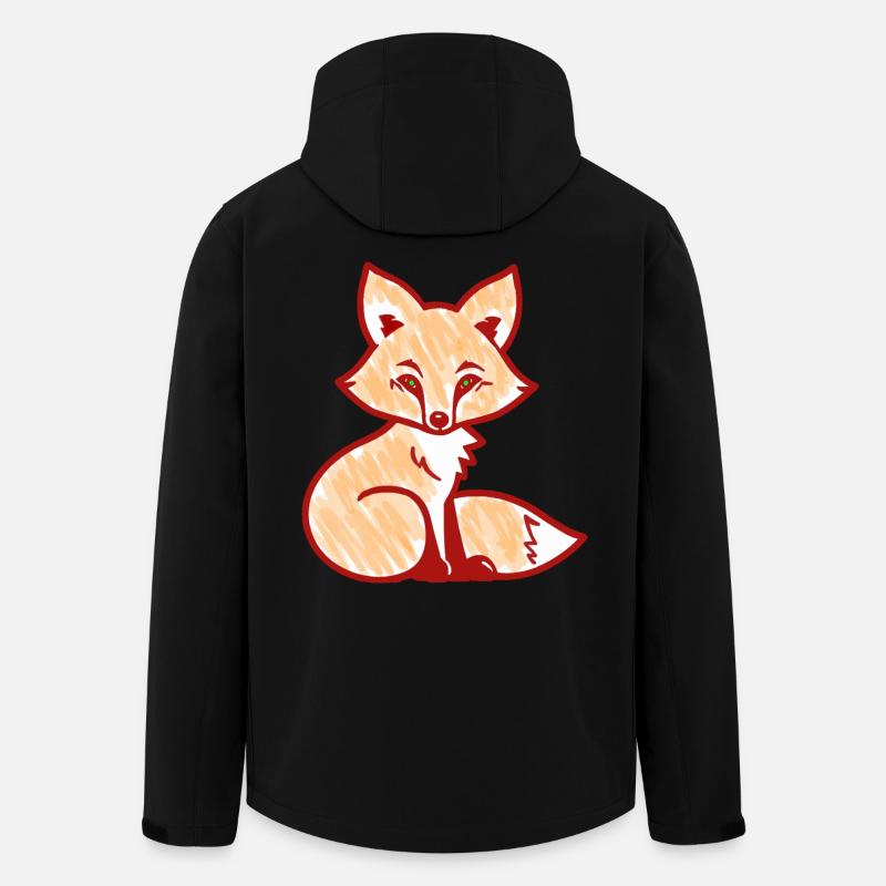 Red Fox (Red) - Men’s Recycled Softshell Jacket by Stanley/Stella - black