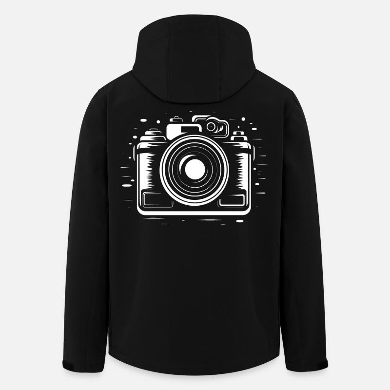 Kamera Skizze - Recycelte Männer Softshell-Jacke von Stanley/Stella - Schwarz