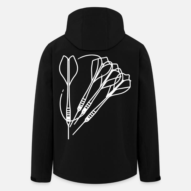 Dart Drawing - Men’s Recycled Softshell Jacket by Stanley/Stella - black