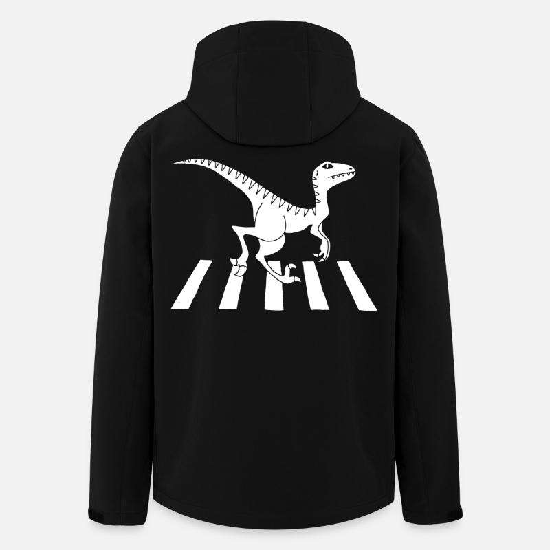 Fußgänger-Dinosaurier (Weiß) - Recycelte Männer Softshell-Jacke von Stanley/Stella - Schwarz