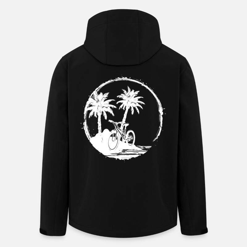 Cyclist Graphic - Men’s Recycled Softshell Jacket by Stanley/Stella - black