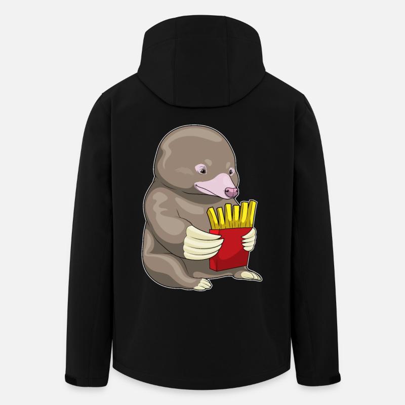 Maulwurf Pommes frites - Recycelte Männer Softshell-Jacke von Stanley/Stella - Schwarz