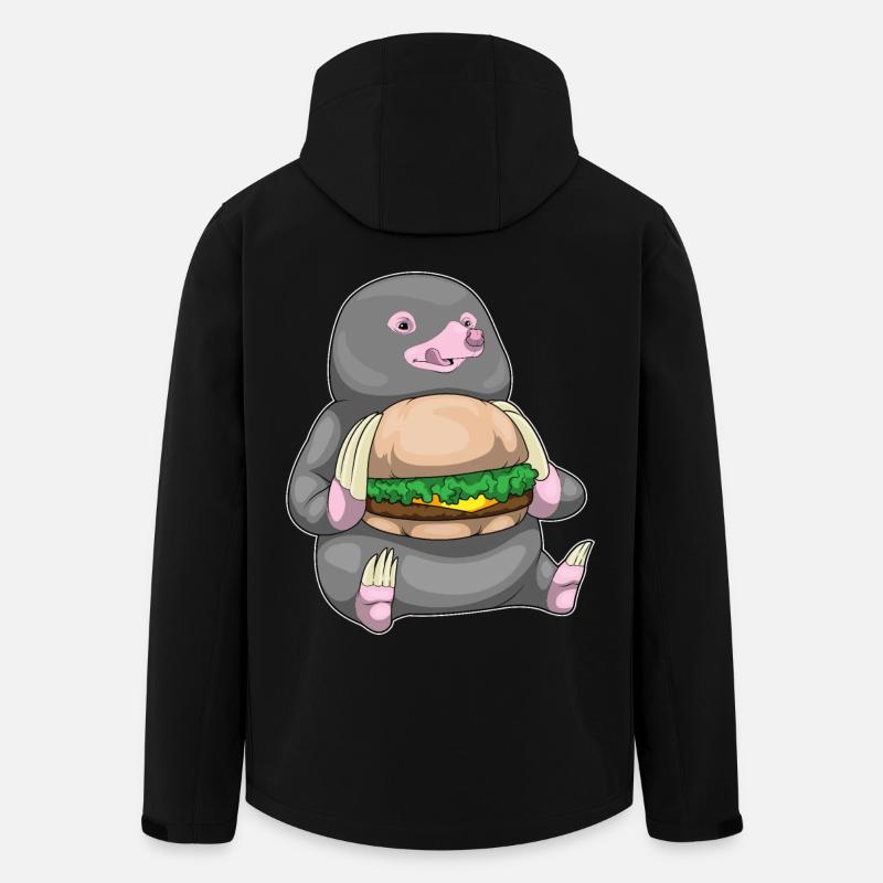 Maulwurf Cheeseburger - Recycelte Männer Softshell-Jacke von Stanley/Stella - Schwarz