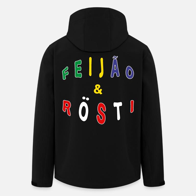 Schweiz Brasilien Rösti Feijao Geschenk lustig - Recycelte Männer Softshell-Jacke von Stanley/Stella - Schwarz