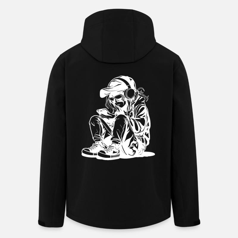 Video Game Lover Drawing - Men’s Recycled Softshell Jacket by Stanley/Stella - black