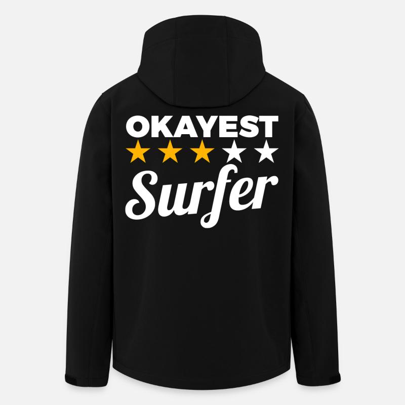 Okayest Surfer - Recycelte Männer Softshell-Jacke von Stanley/Stella - Schwarz
