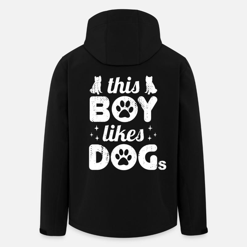 Dieser Junge mag Hunde - Recycelte Männer Softshell-Jacke von Stanley/Stella - Schwarz