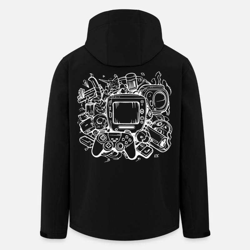 PC Gaming Graphics - Men’s Recycled Softshell Jacket by Stanley/Stella - black